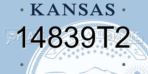14839T2 Kansas License Plate