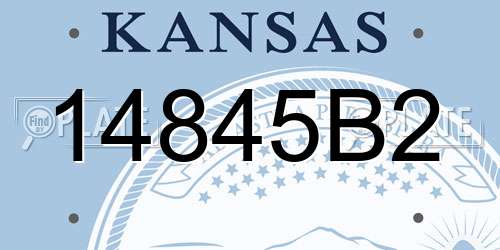 14845B2 Kansas License Plate