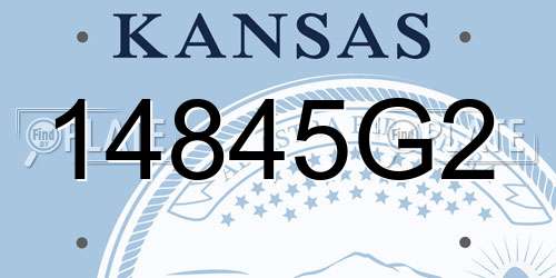 14845G2 Kansas License Plate