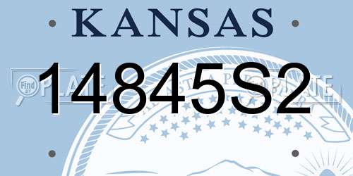 14845S2 Kansas License Plate