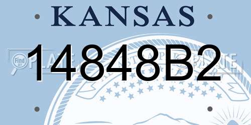 14848B2 Kansas License Plate