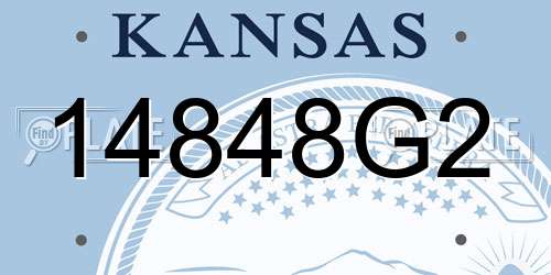14848G2 Kansas License Plate