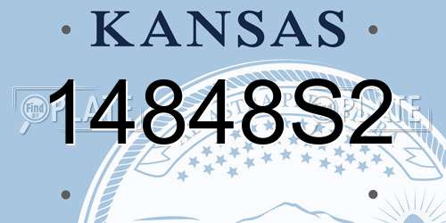 14848S2 Kansas License Plate