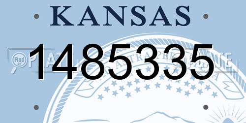 1485335 Kansas License Plate