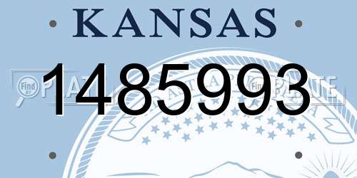 1485993 Kansas License Plate