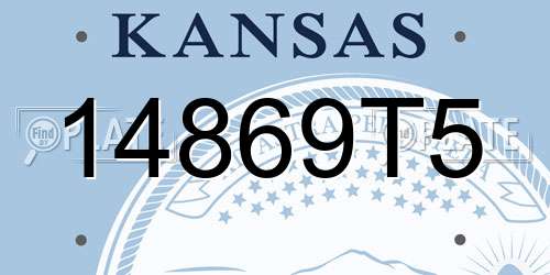 14869T5 Kansas License Plate