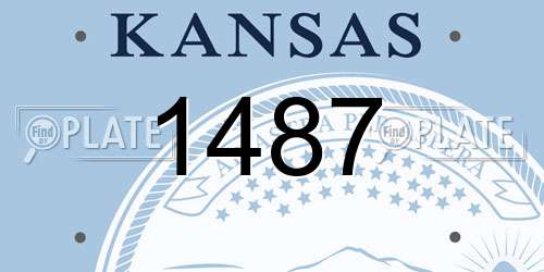 1487 Kansas License Plate