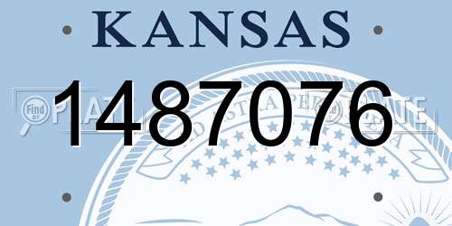 1487076 Kansas License Plate