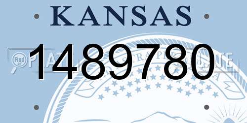 1489780 Kansas License Plate