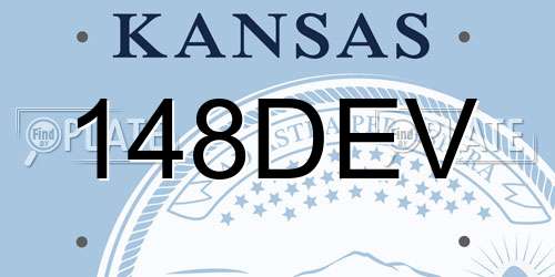 148DEV Kansas License Plate