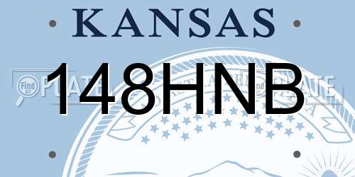 148HNB Kansas License Plate