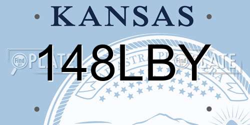 148LBY Kansas License Plate
