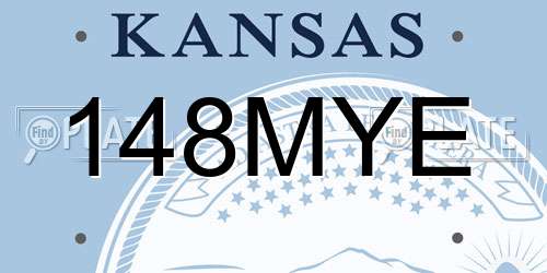 148MYE Kansas License Plate