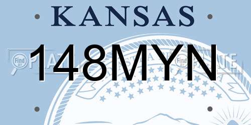 148MYN Kansas License Plate