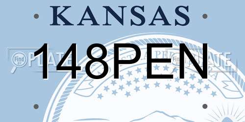 148PEN Kansas License Plate
