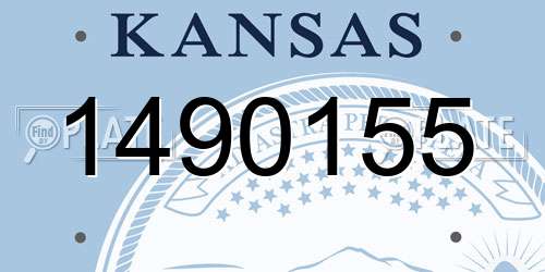 1490155 Kansas License Plate