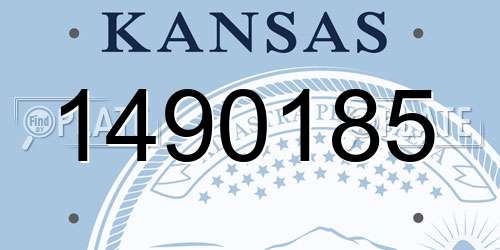 1490185 Kansas License Plate