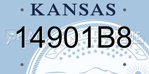 14901B8 Kansas License Plate