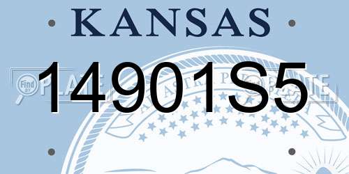 14901S5 Kansas License Plate