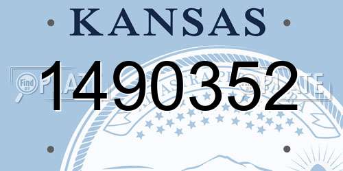1490352 Kansas License Plate