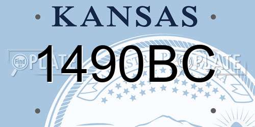 1490BC Kansas License Plate