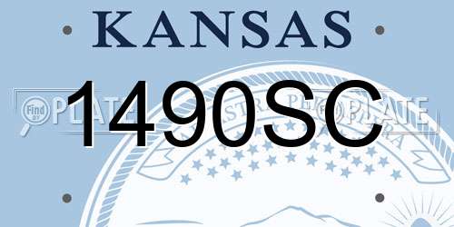 1490SC Kansas License Plate