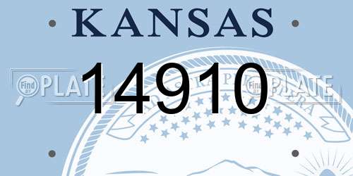14910 Kansas License Plate