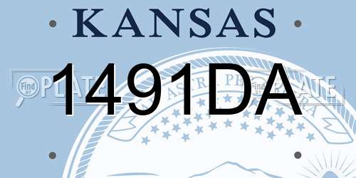 1491DA Kansas License Plate