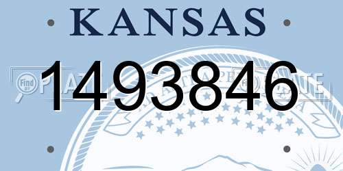 1493846 Kansas License Plate