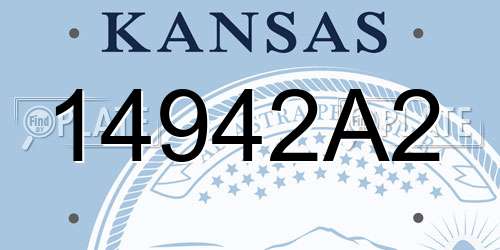 14942A2 Kansas License Plate