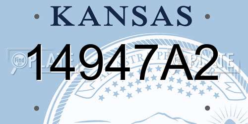 14947A2 Kansas License Plate