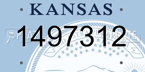 1497312 Kansas License Plate