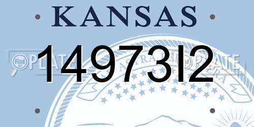 14973I2 Kansas License Plate