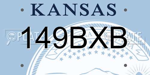 149BXB Kansas License Plate