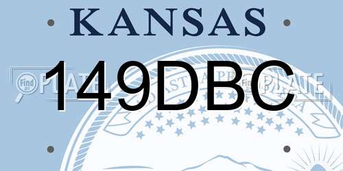 149DBC Kansas License Plate
