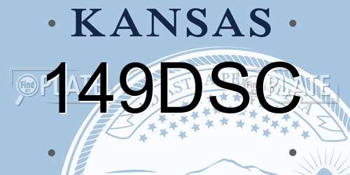 149DSC Kansas License Plate