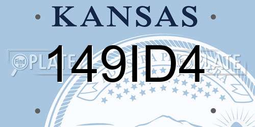 149ID4 Kansas License Plate