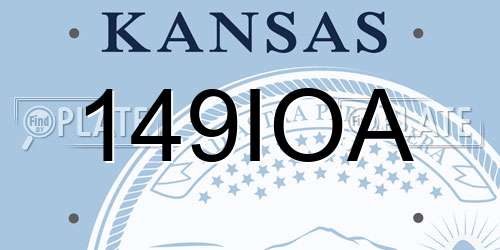149IOA Kansas License Plate