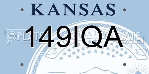 149IQA Kansas License Plate