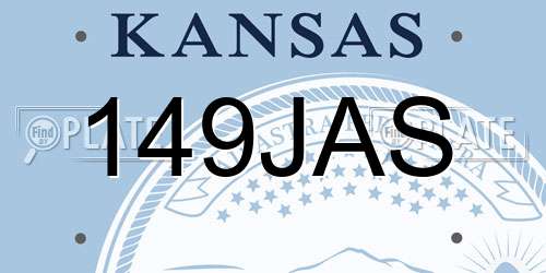 149JAS Kansas License Plate