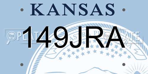 149JRA Kansas License Plate