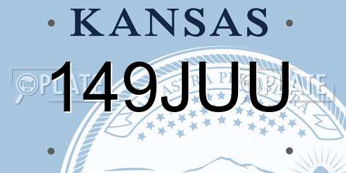 149JUU Kansas License Plate