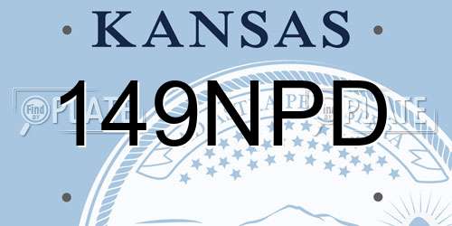 149NPD Kansas License Plate