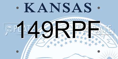 149RPF Kansas License Plate