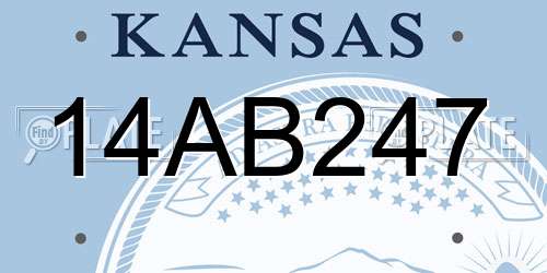 14AB247 Kansas License Plate