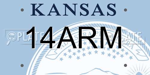 14ARM Kansas License Plate