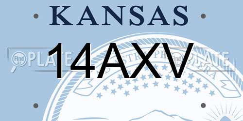 14AXV Kansas License Plate