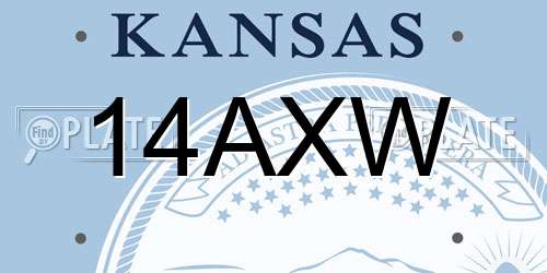 14AXW Kansas License Plate