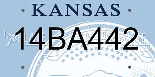 14BA442 Kansas License Plate