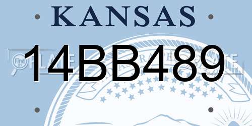 14BB489 Kansas License Plate